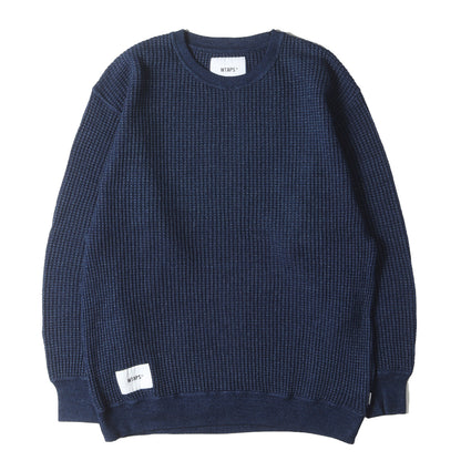 22SS インディゴ ワッフルニット セーター(ALL 02 SWEATER COTTON 04 INDIGO)