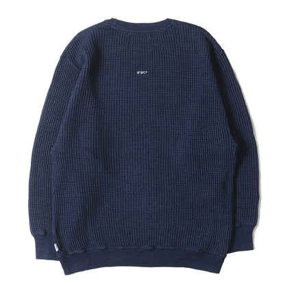 22SS インディゴ ワッフルニット セーター(ALL 02 SWEATER COTTON 04 INDIGO)