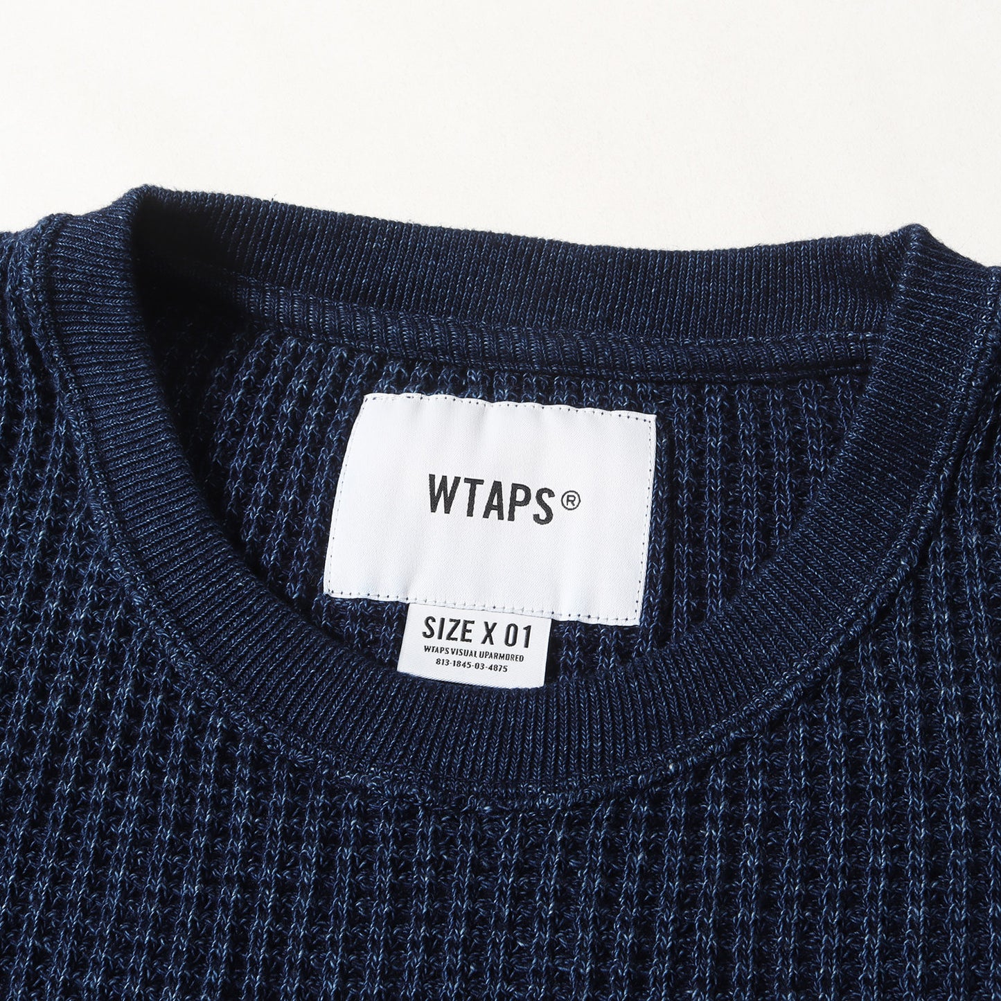 22SS インディゴ ワッフルニット セーター(ALL 02 SWEATER COTTON 04 INDIGO)