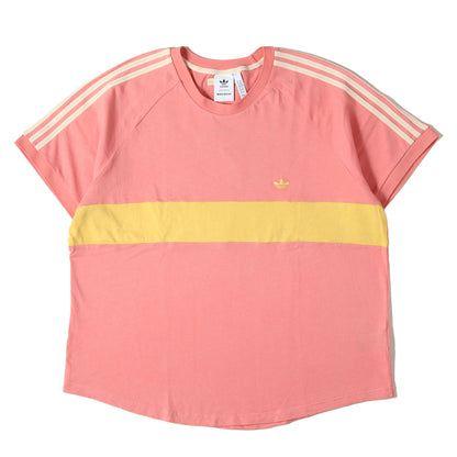 22SS ×WALES BONNER パネル ボーダー ヘビー Tシャツ
