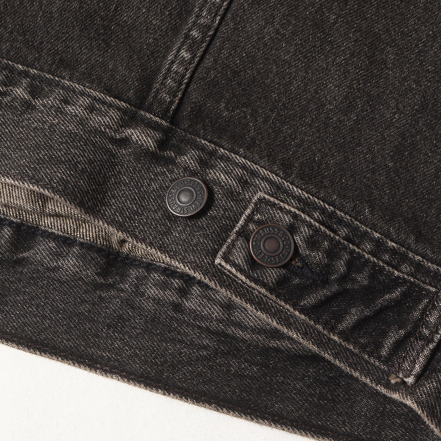 25SS 先染めブラック USED加工 3rd デニムジャケット / TYPE 3 Tracker Jacket 72334-0584