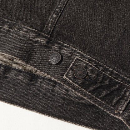 25SS 先染めブラック USED加工 3rd デニムジャケット / TYPE 3 Tracker Jacket 72334-0584