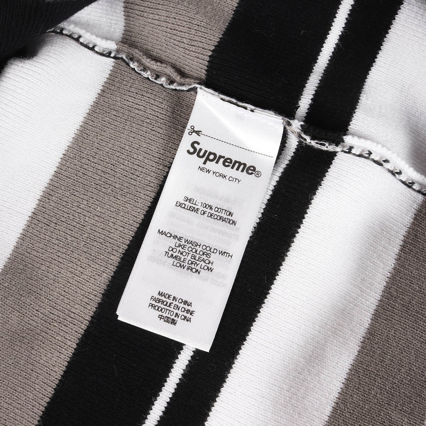 24AW ボーダー ジップ ロングスリーブ ポロシャツ(Stripe Zip L/S Polo)