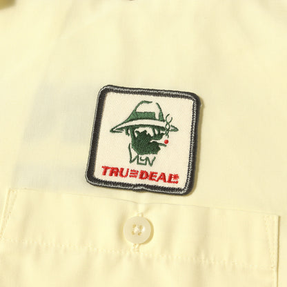 22AW ワッペン付き 2トーン ワークシャツ(TRUE DEAL REGULAR COLLARED SHIRT L/S)