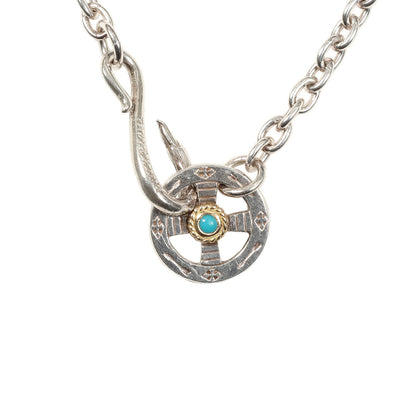 金縄目ターコイズ ネイティブホイール付き イーグルフック 太丸チェーン