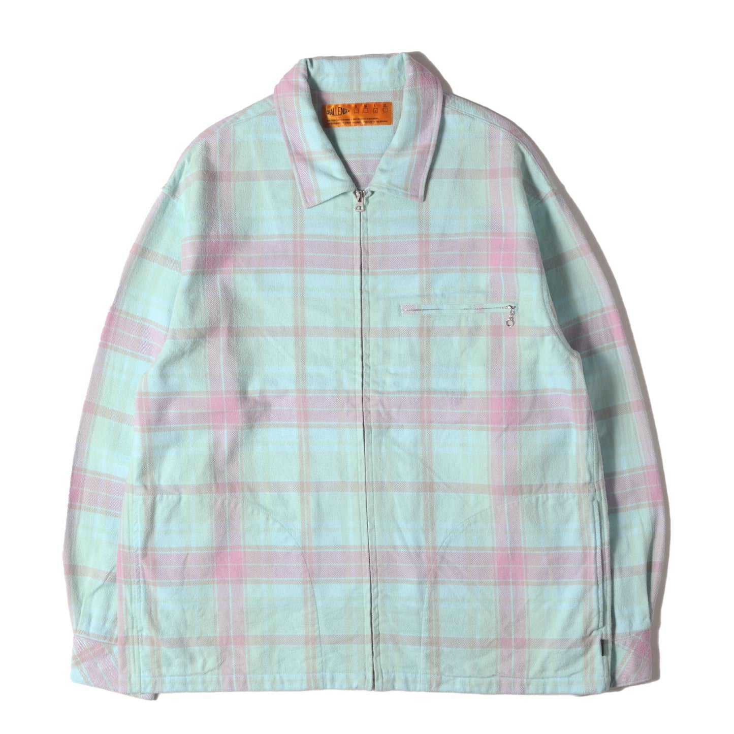 25SS フルジップ チェック ヘビー フランネルシャツ(PLAID ZIP UP SHIRT)