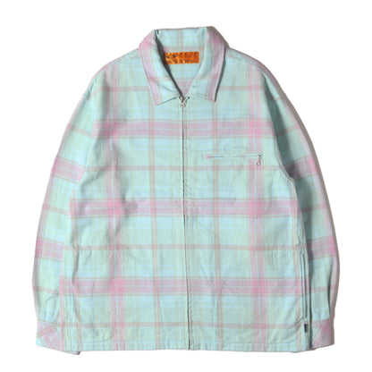 25SS フルジップ チェック ヘビー フランネルシャツ(PLAID ZIP UP SHIRT)