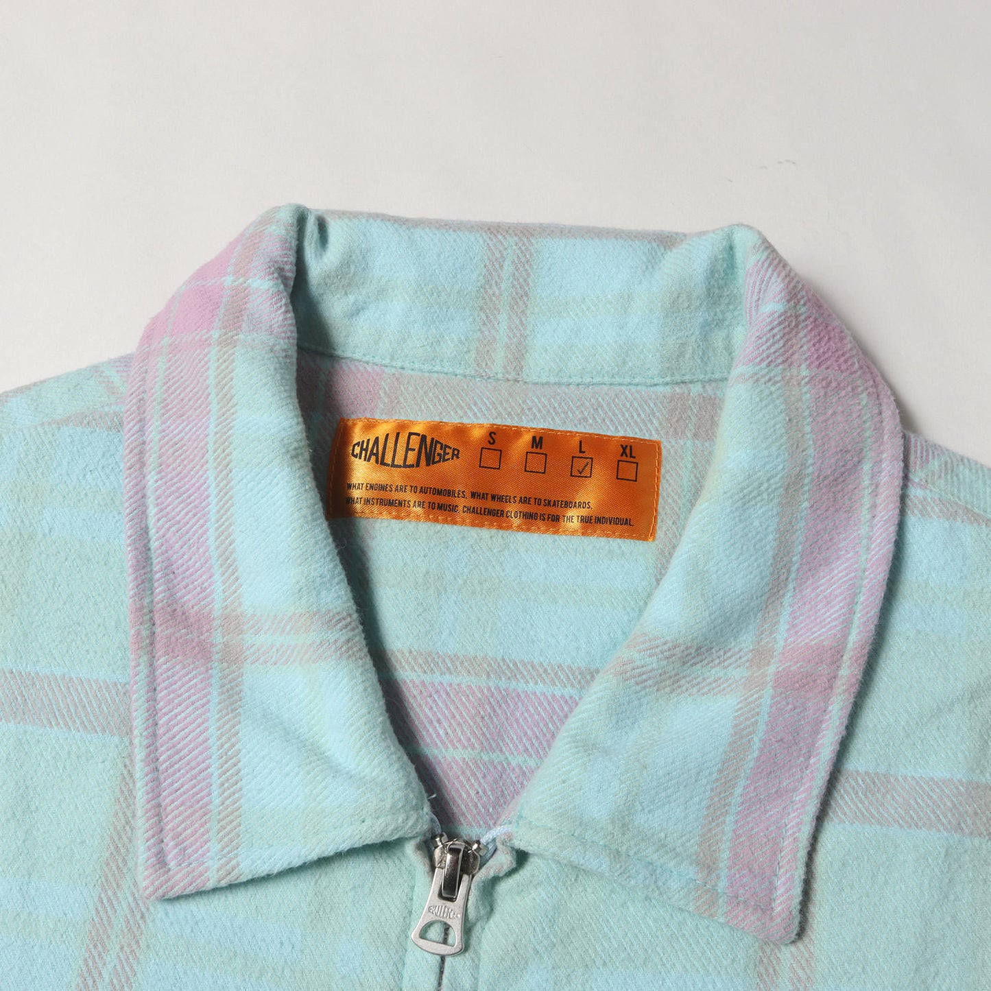 25SS フルジップ チェック ヘビー フランネルシャツ(PLAID ZIP UP SHIRT)