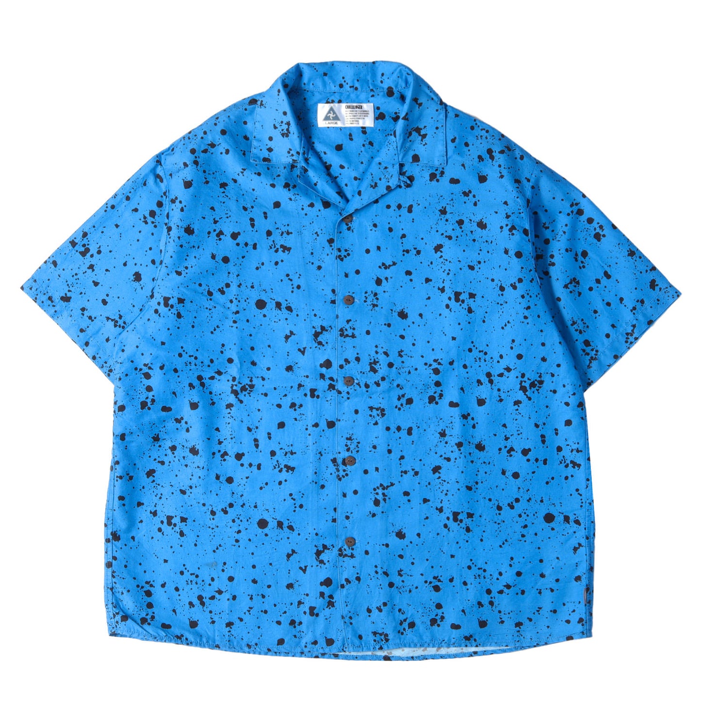 25SS スプラッター柄 コットン/シルク オープンカラー 半袖シャツ(S/S SPLATTER SHIRT)