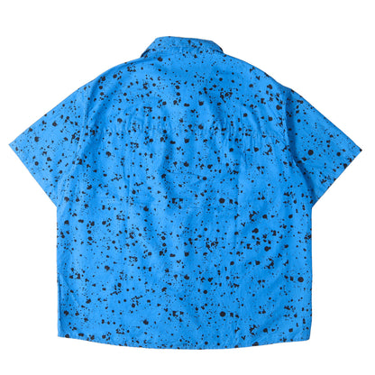 25SS スプラッター柄 コットン/シルク オープンカラー 半袖シャツ(S/S SPLATTER SHIRT)