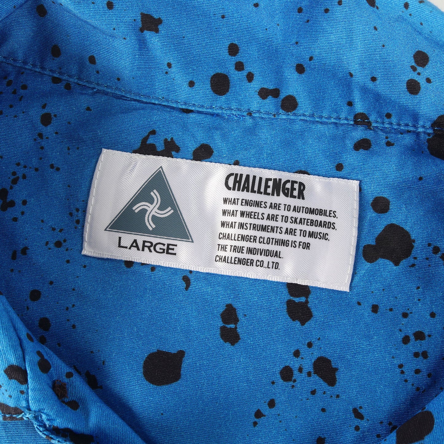 25SS スプラッター柄 コットン/シルク オープンカラー 半袖シャツ(S/S SPLATTER SHIRT)