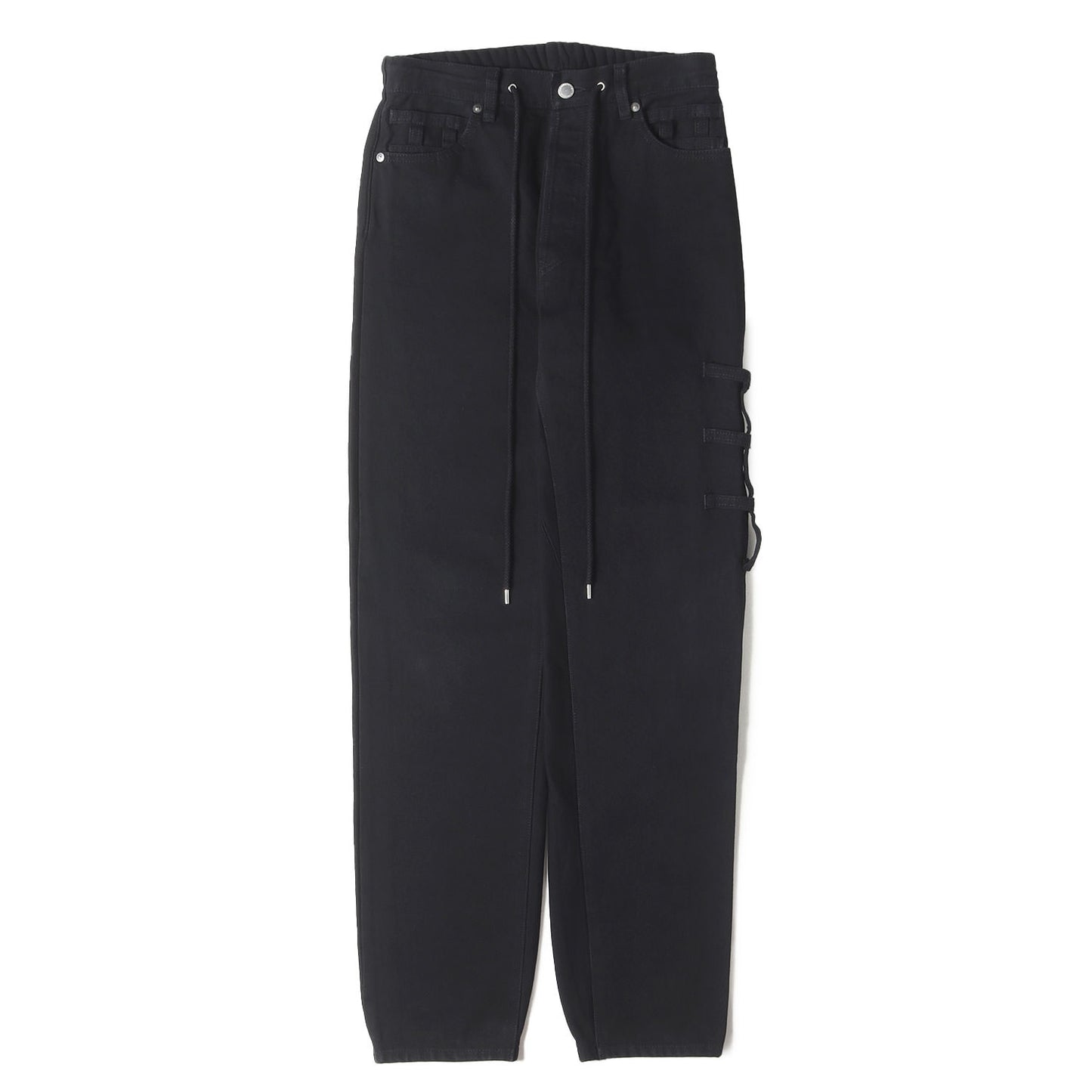 22AW スウェット コンビ ブラックデニムパンツ(jogger jean)