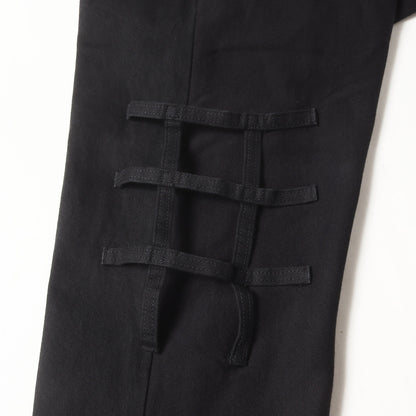 22AW スウェット コンビ ブラックデニムパンツ(jogger jean)