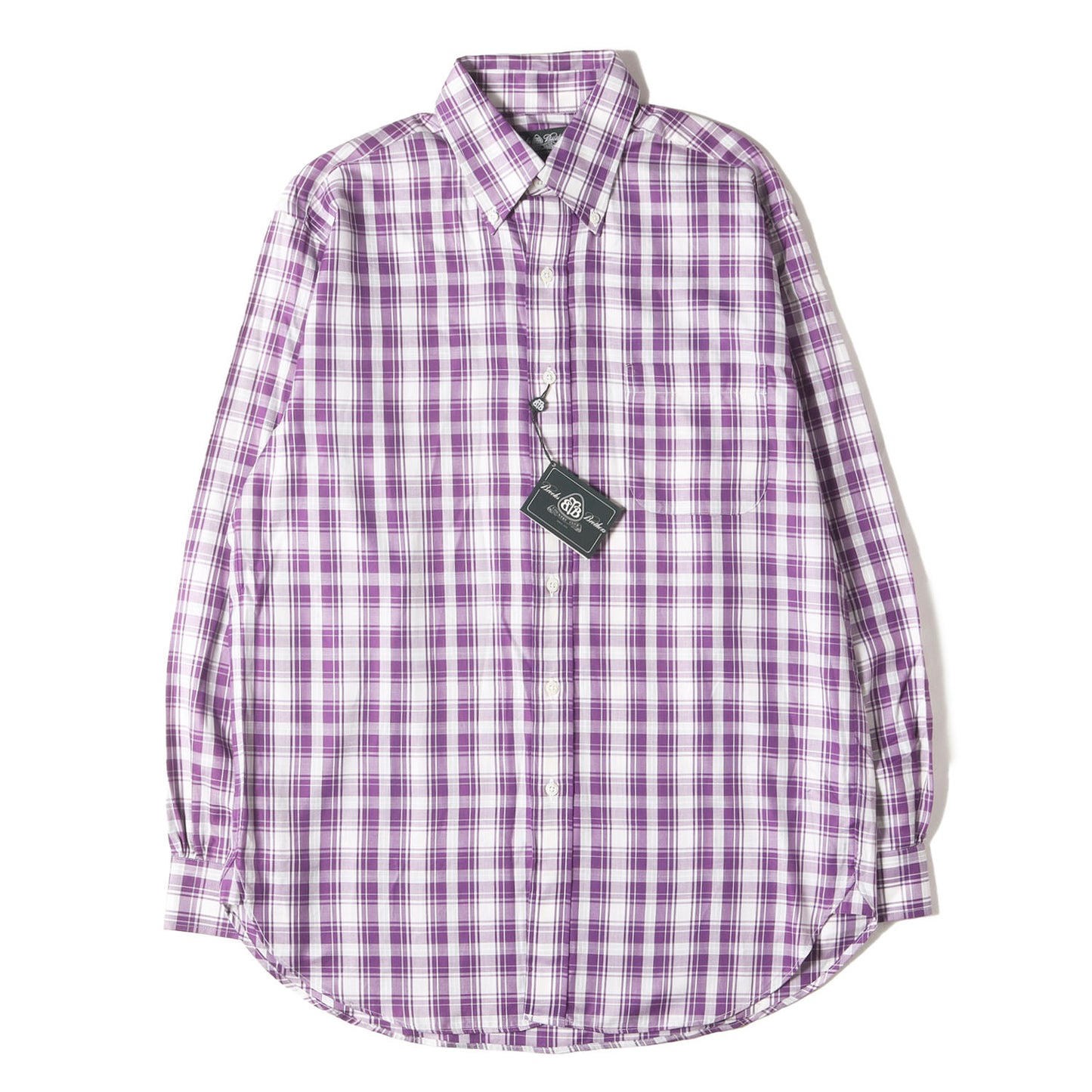 マチ付き チェック コットン BD シャツ USA製