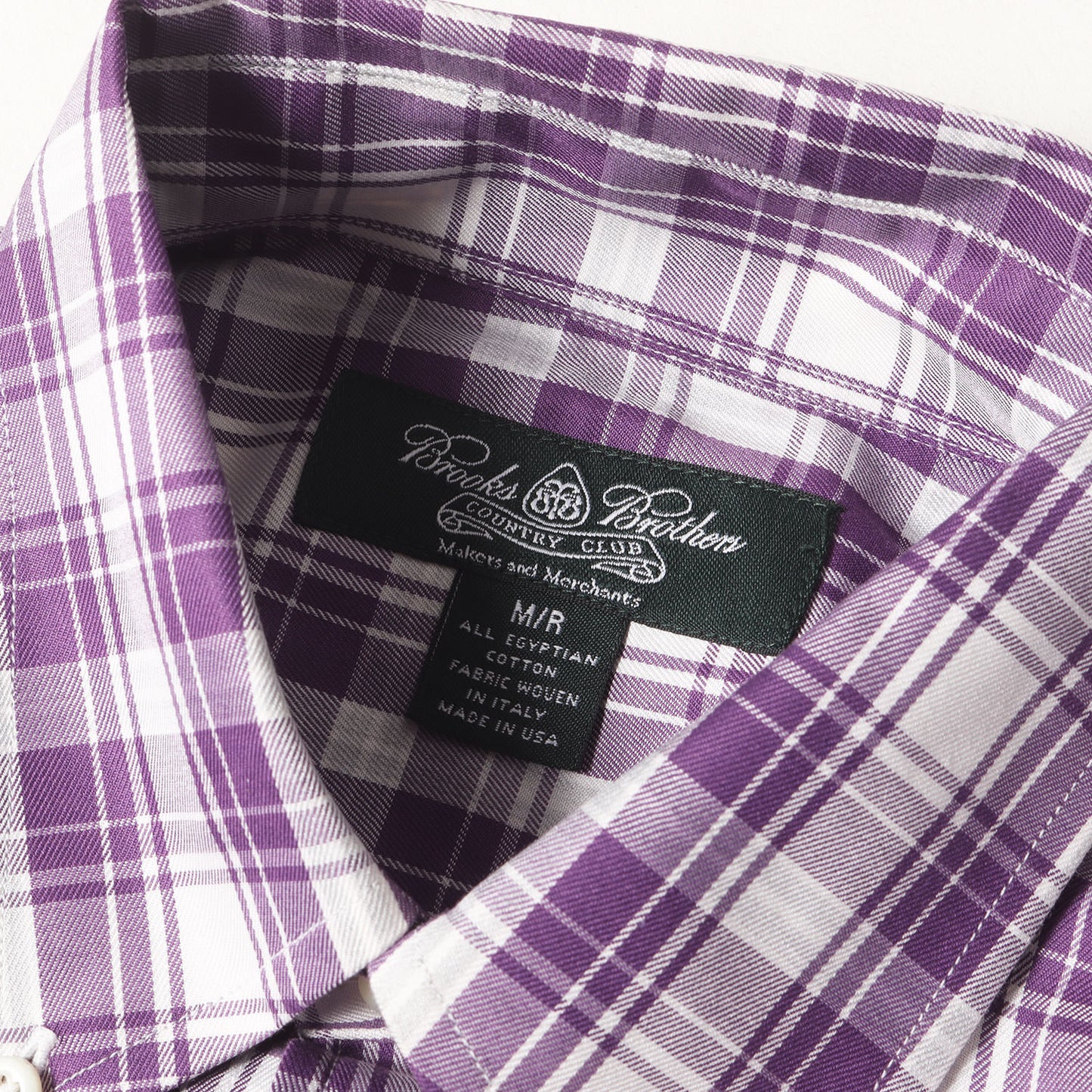 マチ付き チェック コットン BD シャツ USA製