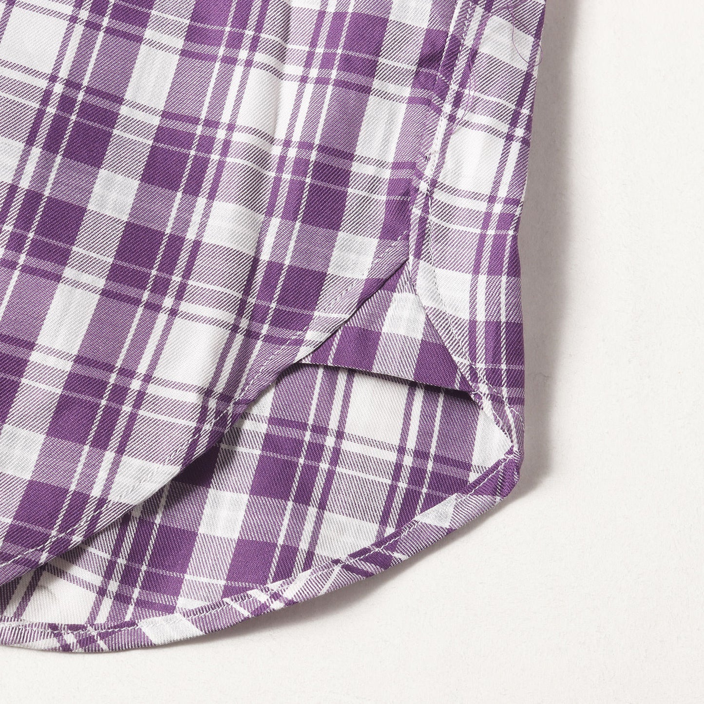 マチ付き チェック コットン BD シャツ USA製