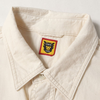 24AW ハート ガチャポケット シャンブレー ワークシャツ(CHAMBRAY WORK SHIRT)