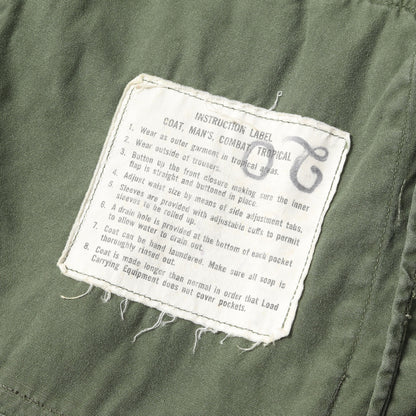 [希少モデル] 60s 米軍実物 2nd ジャングル ファティーグ ジャケット / ノンリップ ナム戦