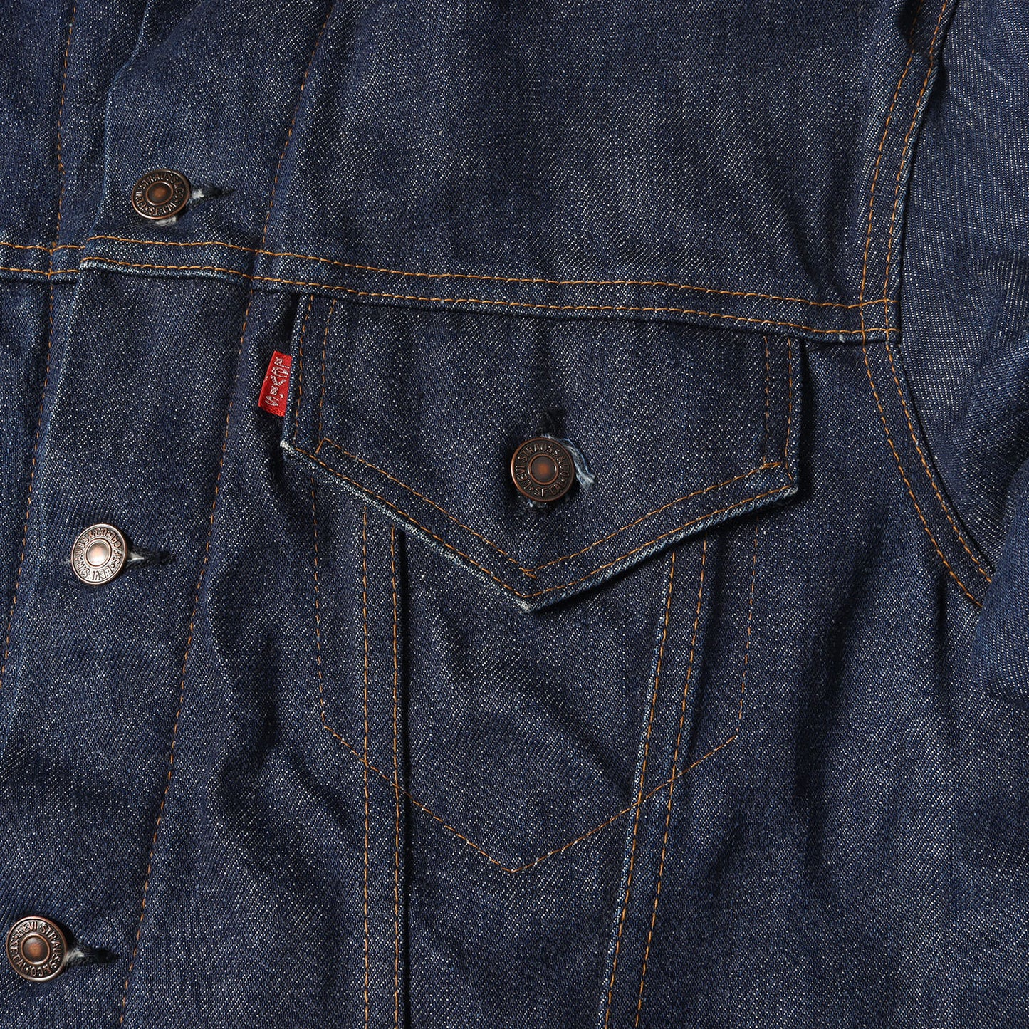 [濃紺 ビッグサイズ] 70s 70505-0317 4th ブランケット付き デニムジャケット / ボタン裏刻印52 ケアタグ付き