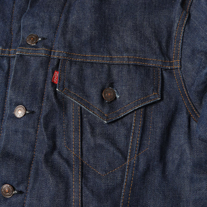 [濃紺 ビッグサイズ] 70s 70505-0317 4th ブランケット付き デニムジャケット / ボタン裏刻印52 ケアタグ付き