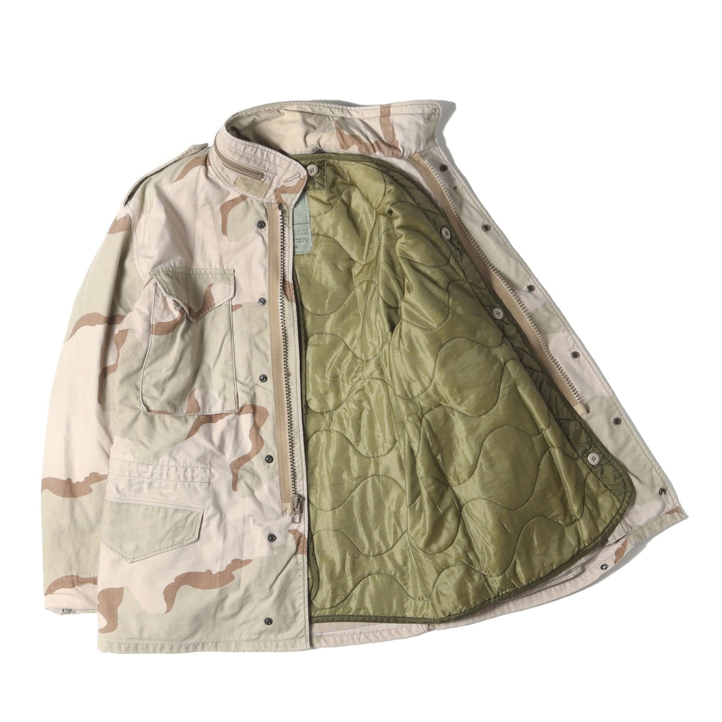 80s 米軍実物 U.S.ARMY ライナー付き 3Cデザートカモ M-65 フィールドジャケット