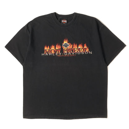[GOODフェード] 00s フレイム エンブレム トライバル ロゴ Tシャツ / USA製 Hanes
