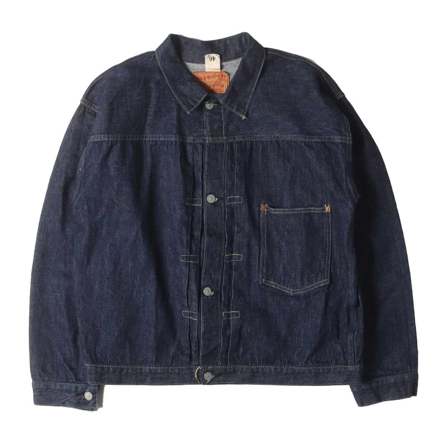 [人気モデル] 1946年モデル 1st Tバック デニムジャケット (13.5oz. BLUE DENIM BLOUSE)