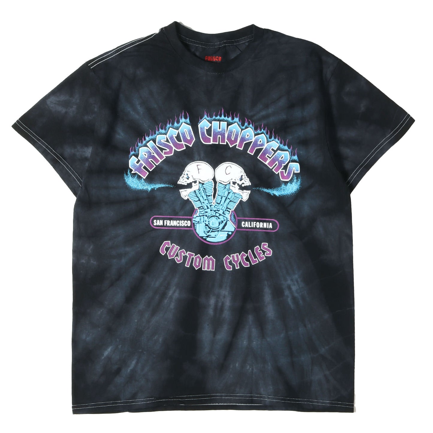 タイダイ染め スカルモーター Tシャツ