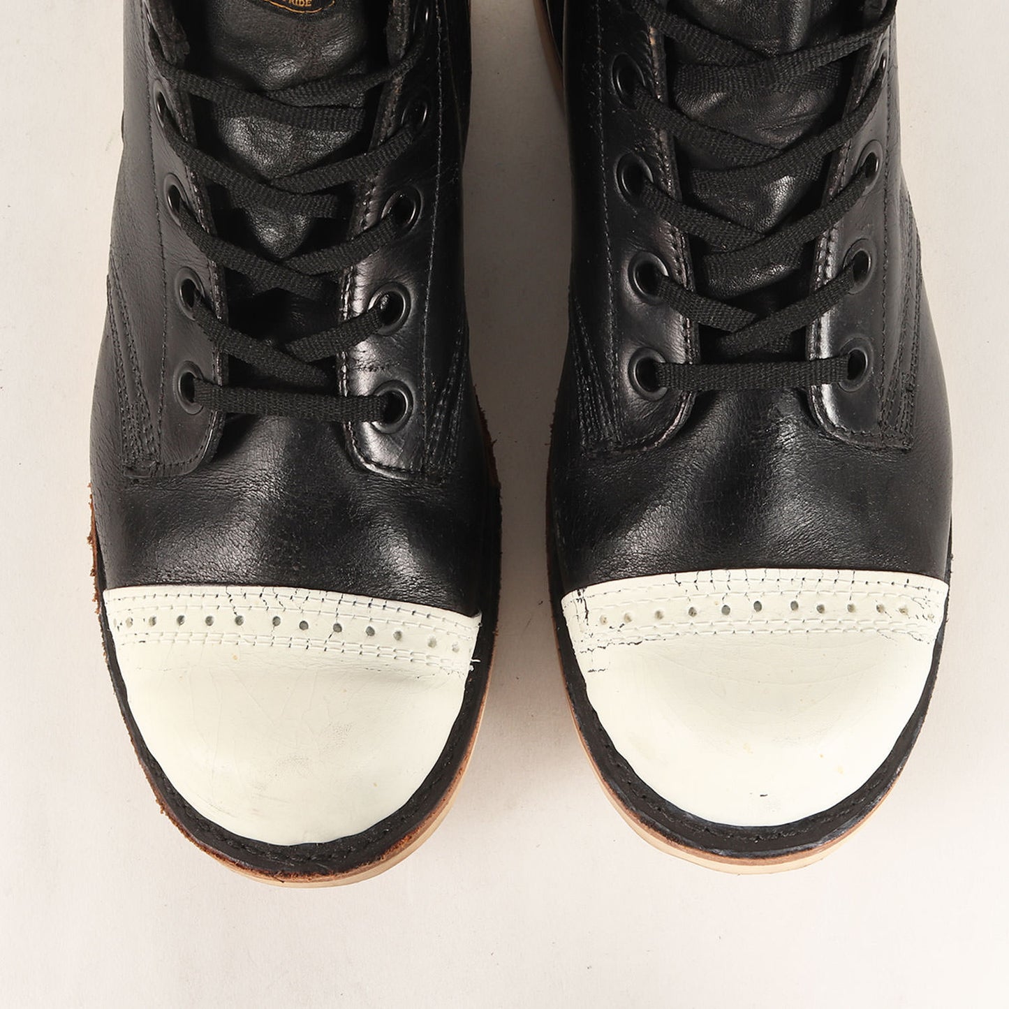 ×IrregulaR by ZIP STEVENSON リメイク キャップトゥ レザー ブーツ