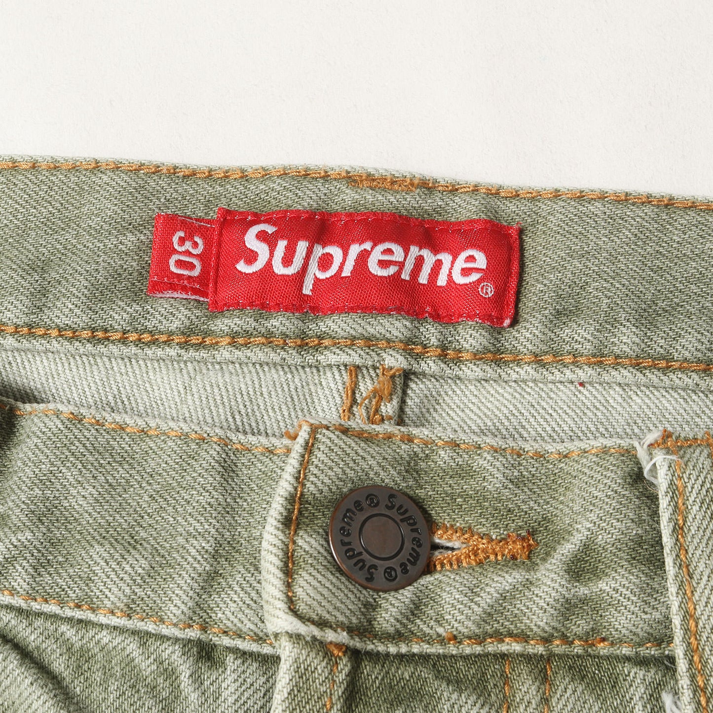 22SS ウォッシュ加工 スターロゴ デニムパンツ(Regular Jean)