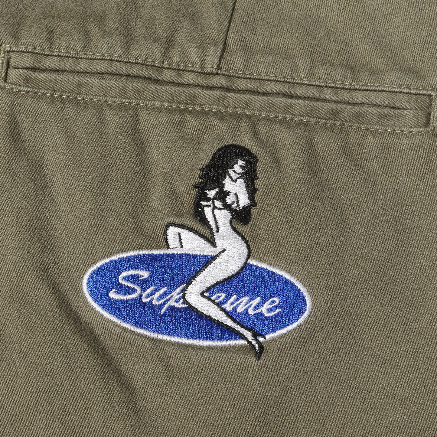23AW ピンナップガール刺繍 コットン チノパンツ(pin up Chino Pant)