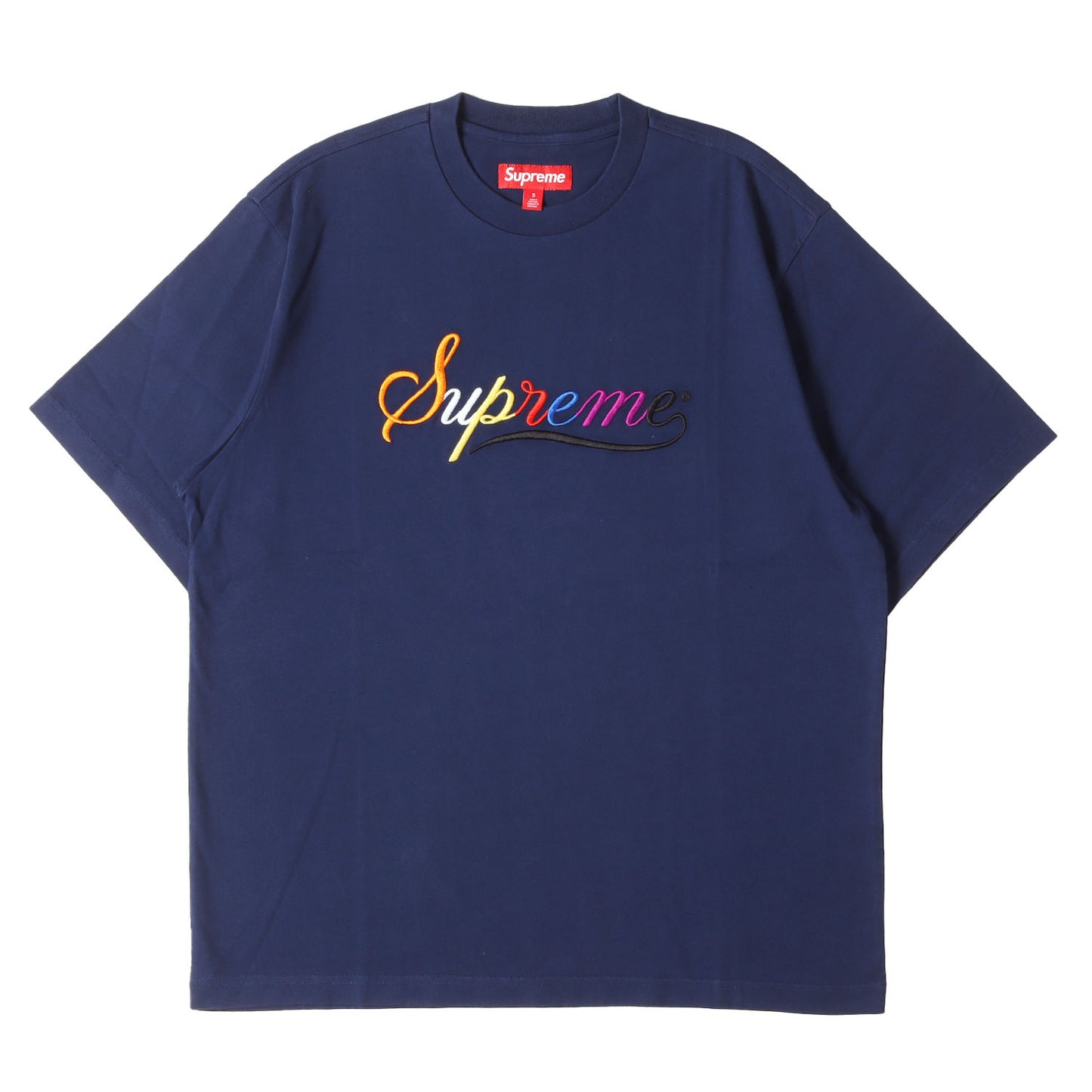 24AW マルチカラーロゴ刺繍 Tシャツ(Cursive S/S Top)