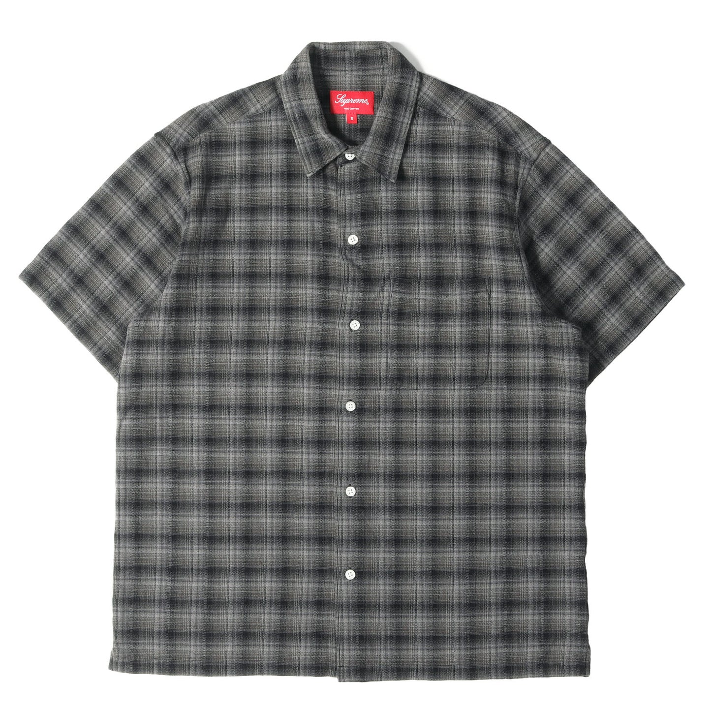 22SS バックロゴ オンブレチェック 半袖シャツ(Plaid S/S Shirt)