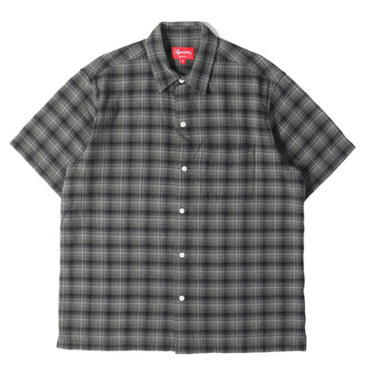 22SS バックロゴ オンブレチェック 半袖シャツ(Plaid S/S Shirt)
