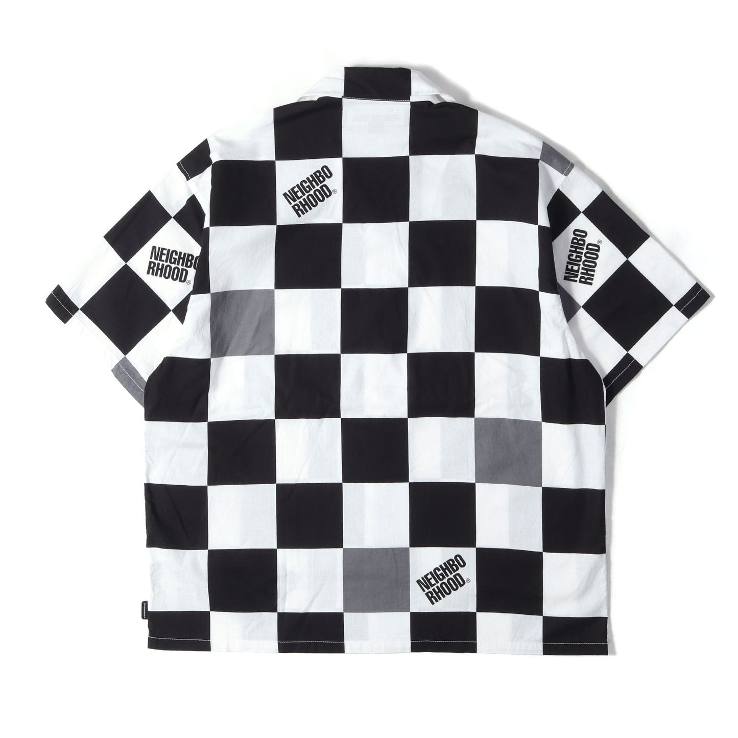 24SS チェッカーフラッグ オープンカラー 半袖シャツ(CHECKER SHIRT SS)