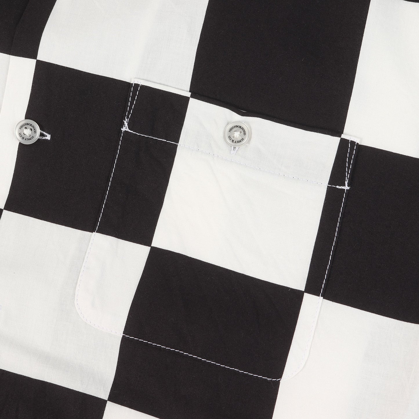 24SS チェッカーフラッグ オープンカラー 半袖シャツ(CHECKER SHIRT SS)