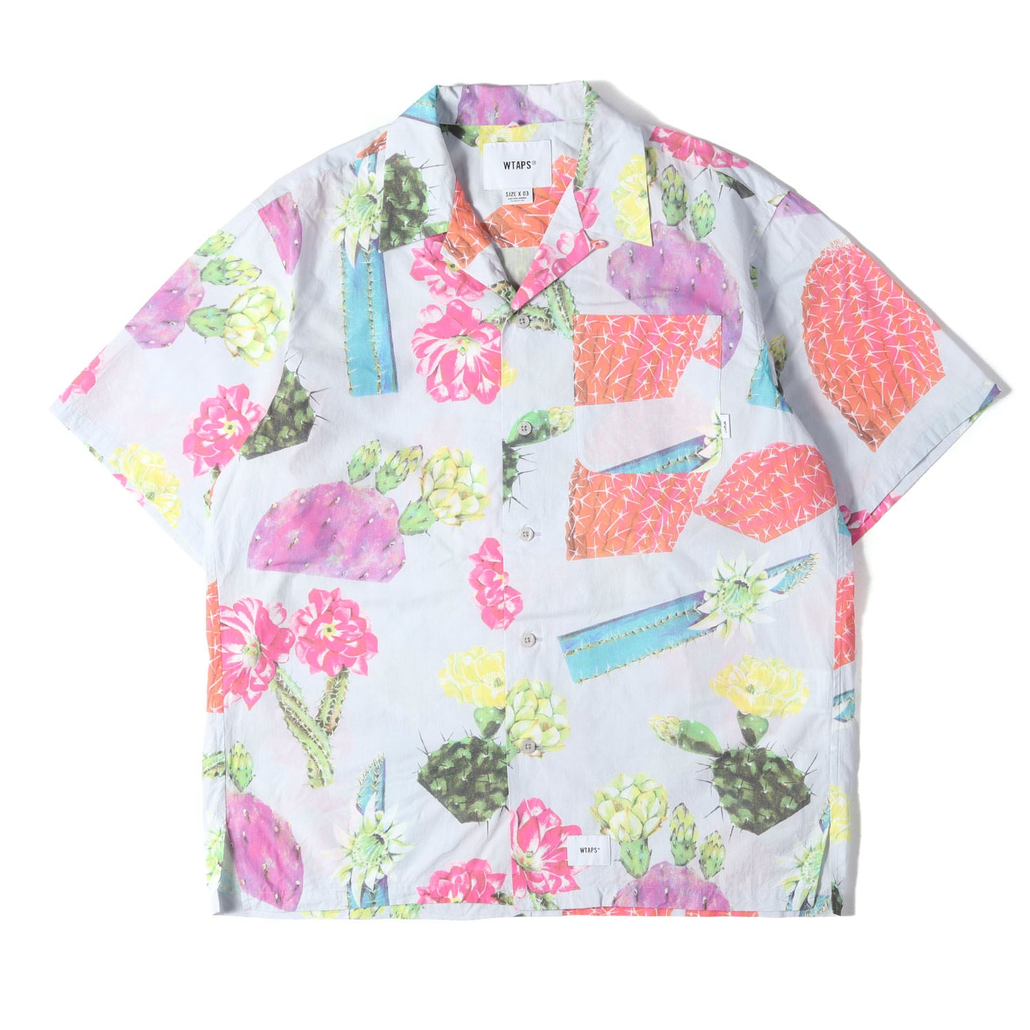24SS サボテン柄 オープンカラー 半袖シャツ(TXT 02 / SS / COTTON. BROADCLOTH. TEXTILE)