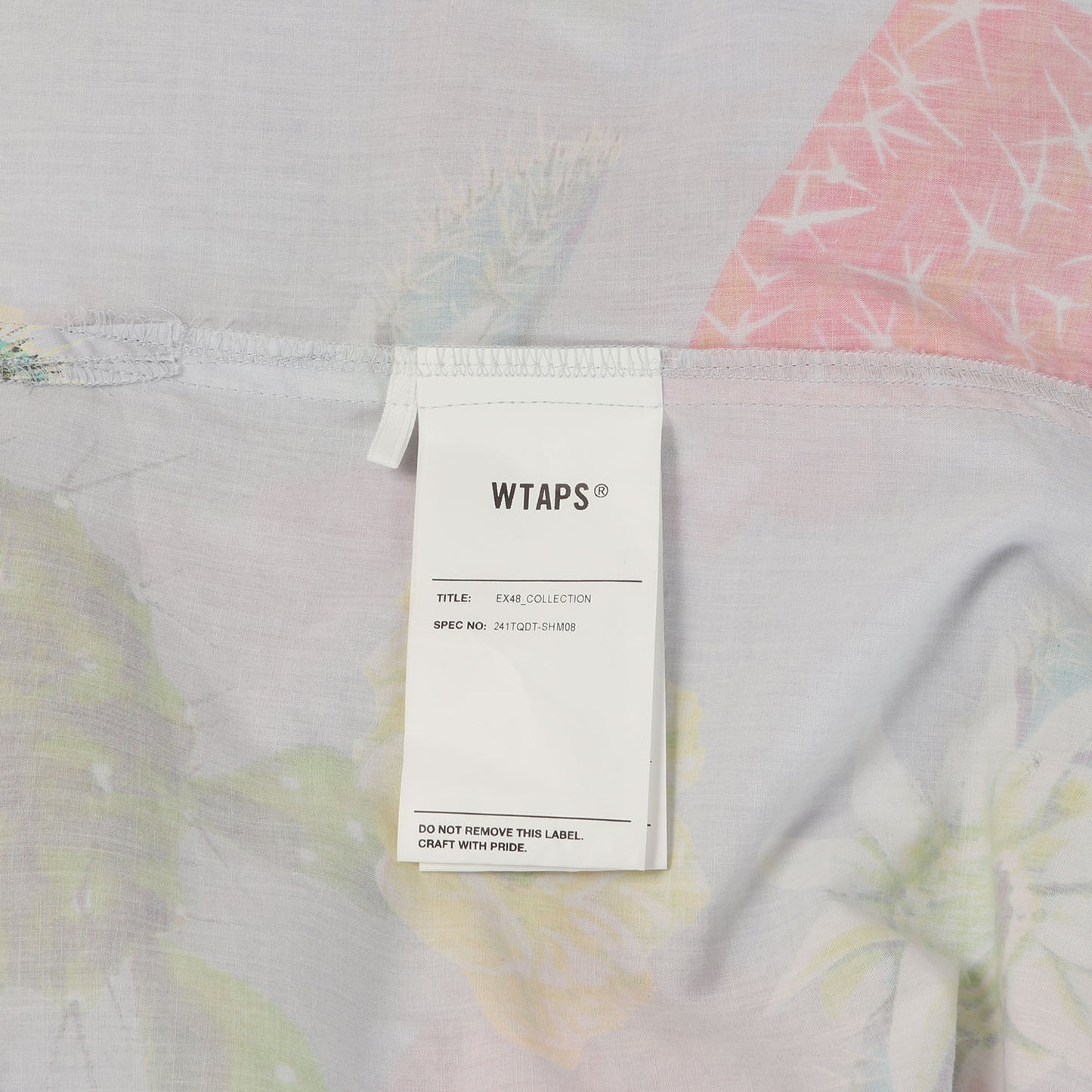 24SS サボテン柄 オープンカラー 半袖シャツ(TXT 02 / SS / COTTON. BROADCLOTH. TEXTILE)
