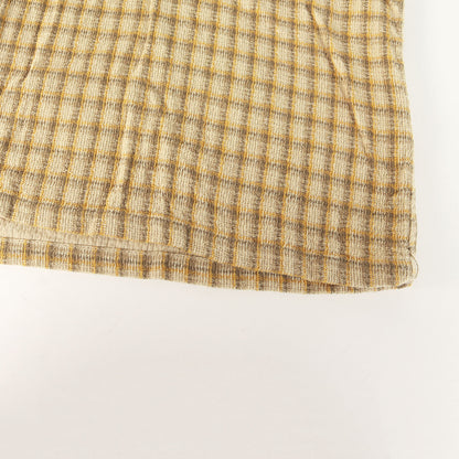 24SS スタンドカラー チェック 半袖シャツ(TETTY TEXTILE SS SHIRT)