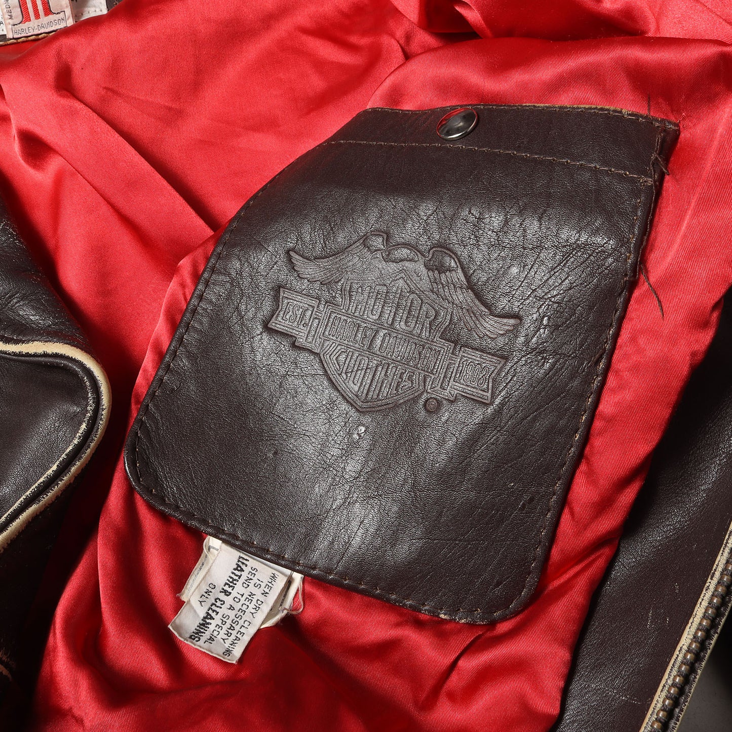 [雰囲気抜群] 90s エンボス イーグル カウレザー ダブル ライダースジャケット USA製