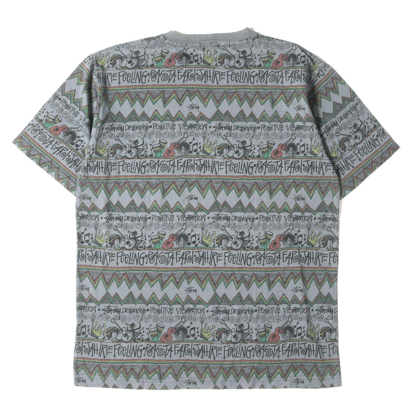 00s IRIE BAND 総柄プリント ポケット Tシャツ(USA製)
