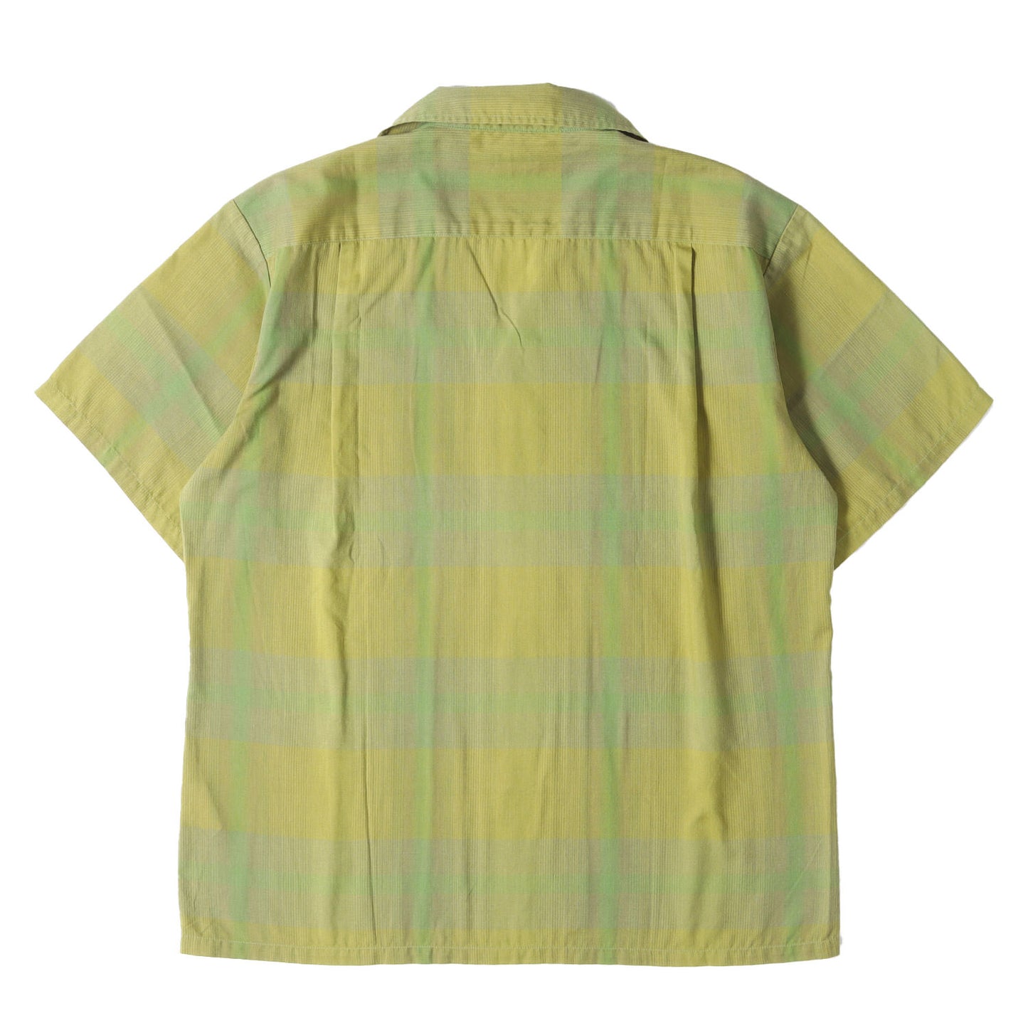 オンブレチェック オープンカラー 半袖シャツ(T-T/C CHECK SHT SS)