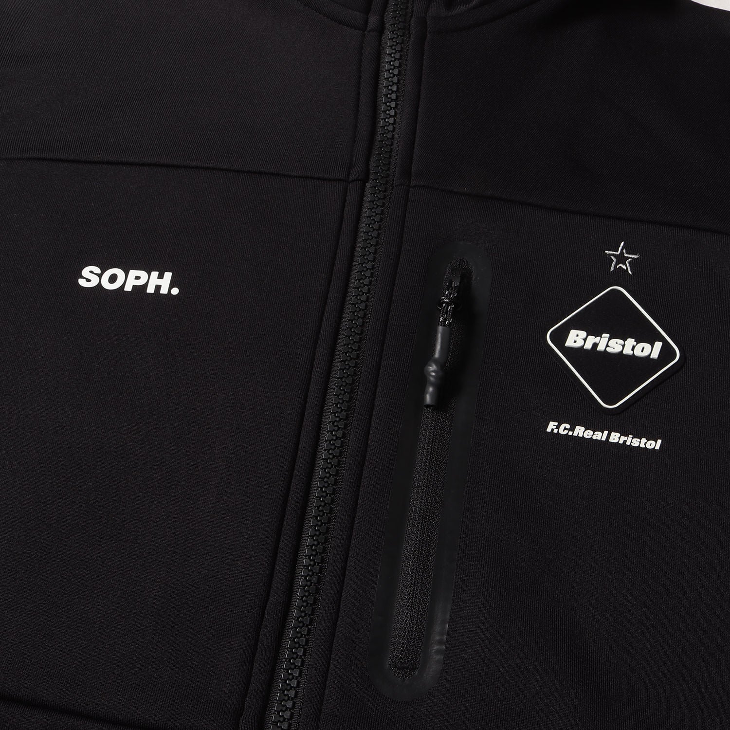 ブリストル　ジップアップ　パーカー　ポーラテック　パワーストレッチ　黒 POLARTEC POWER STRETCH ZIP UP GAITER HOODIE | F.C.Real