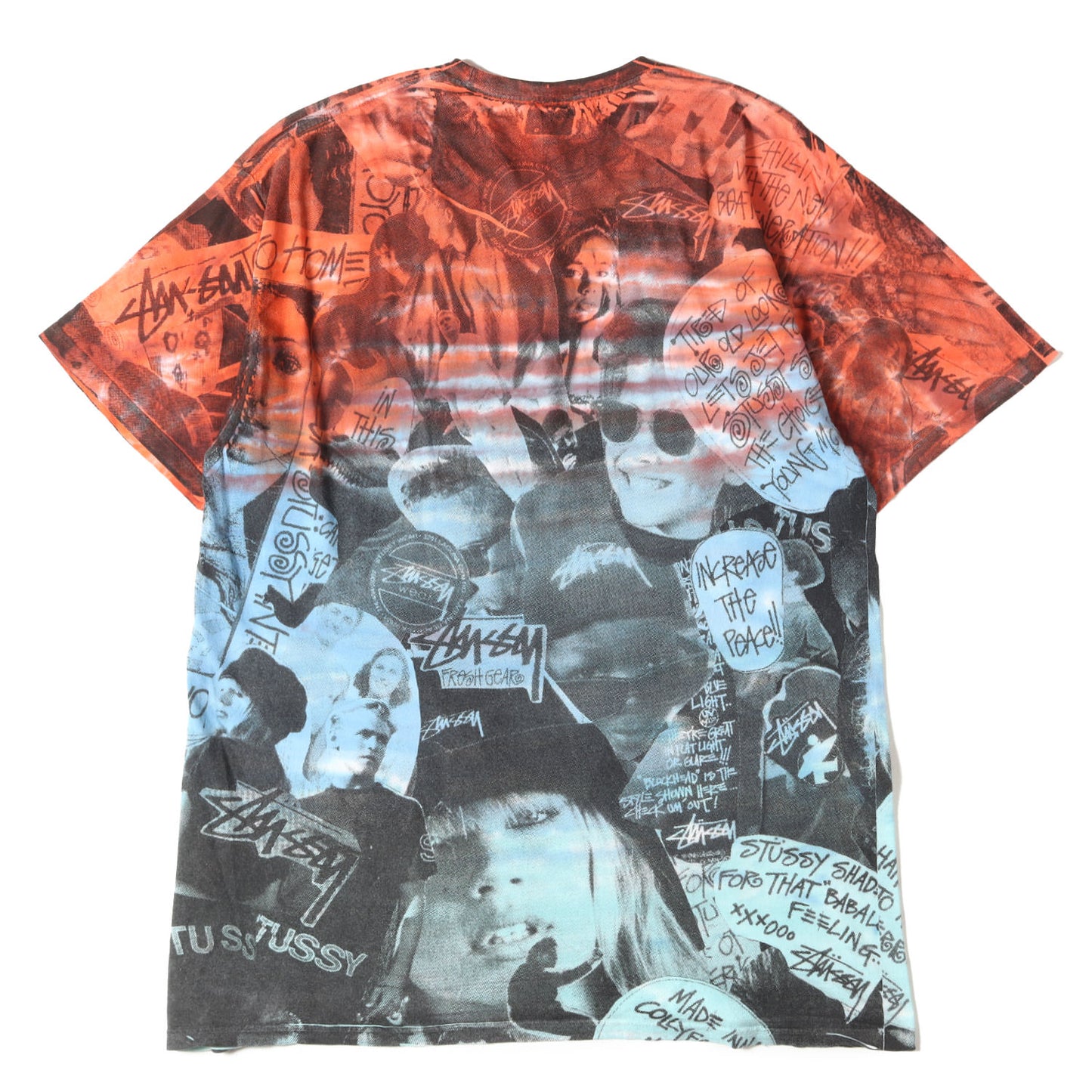 オールドフォト 総柄グラフィック Tシャツ