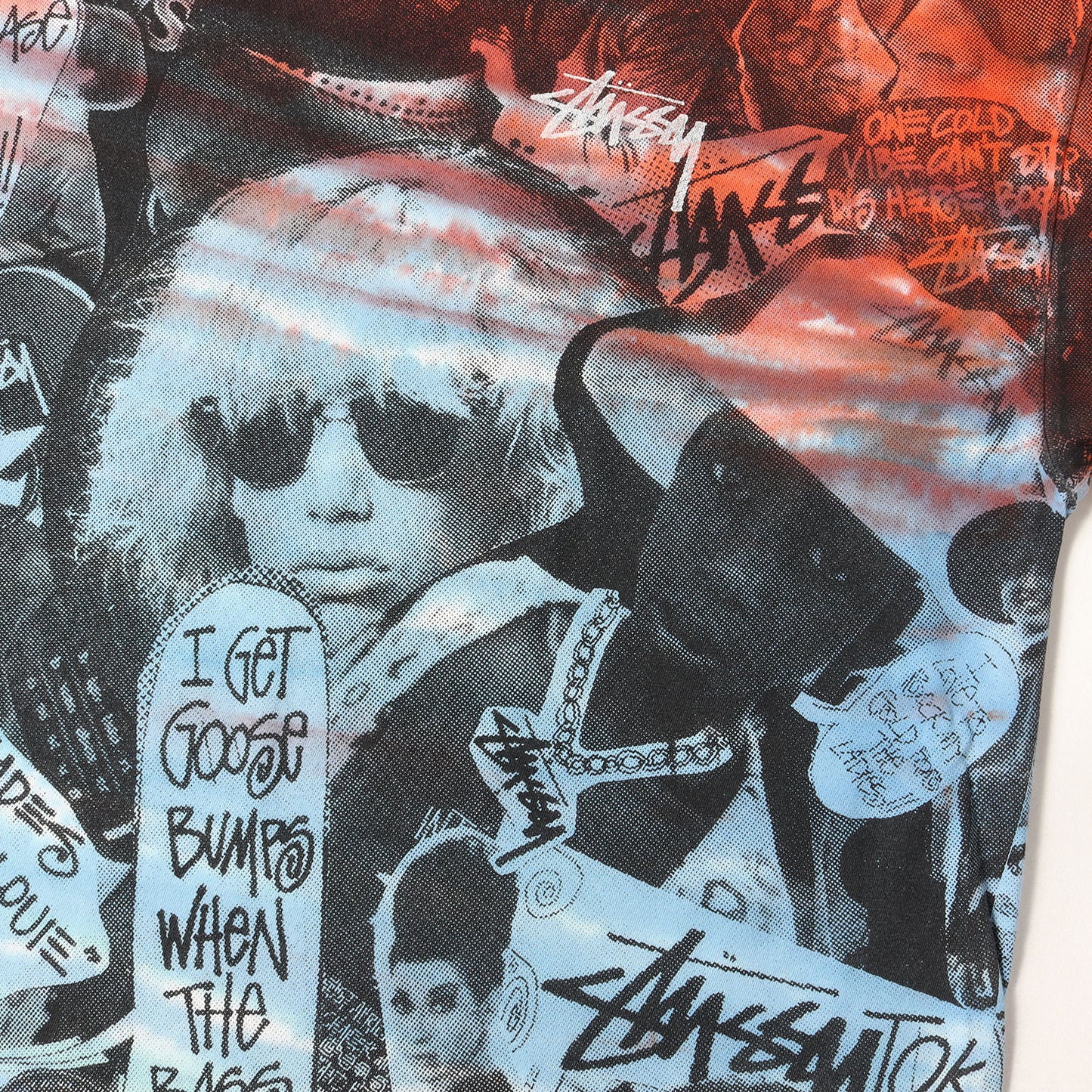 オールドフォト 総柄グラフィック Tシャツ