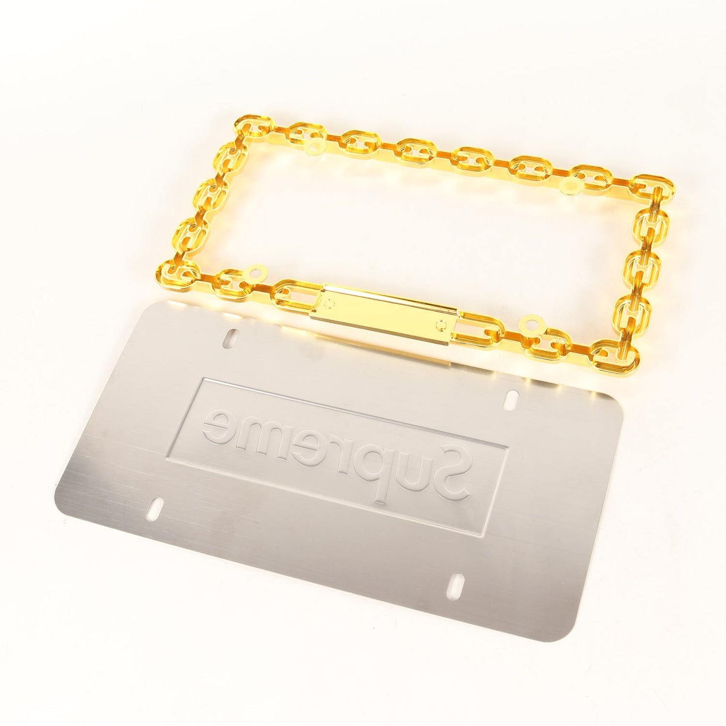 チェーン デザイン ナンバープレート(Chain License Plate Frame)