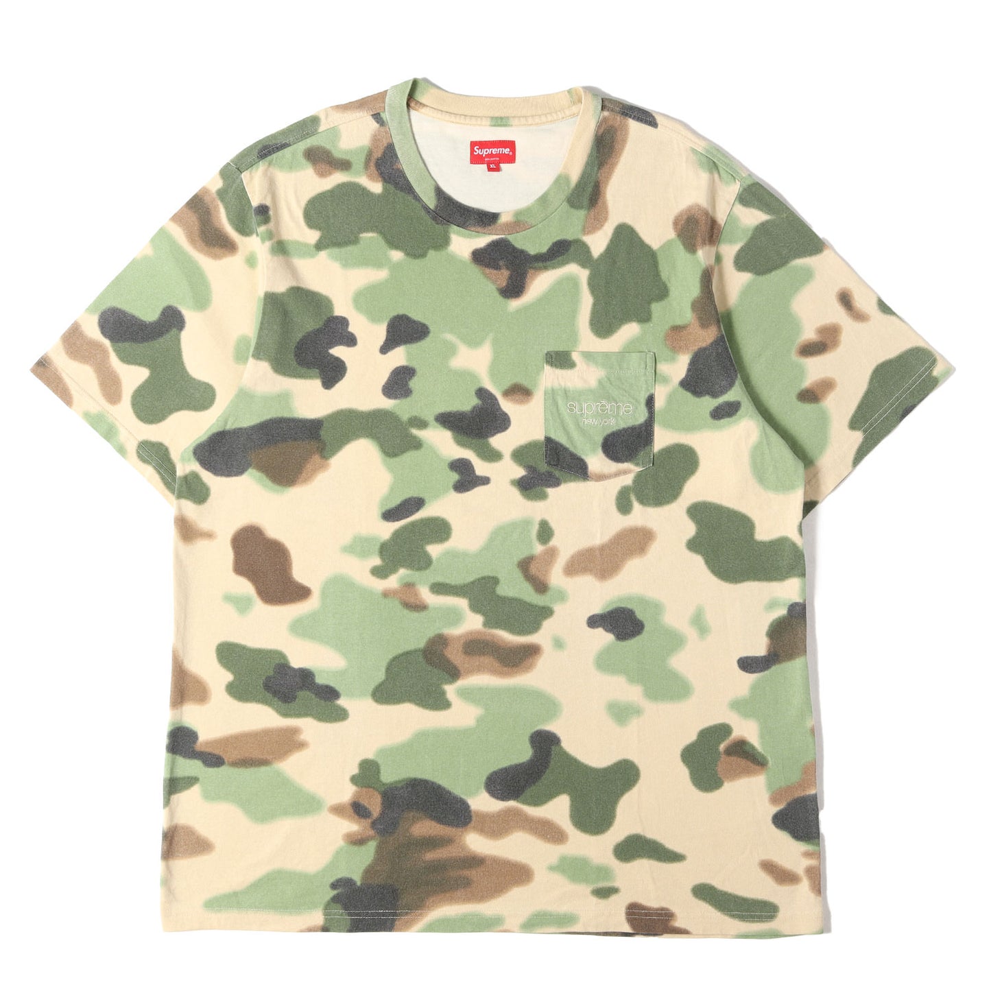 20SS オーバーダイ加工 ペインテッドカモ クラシックロゴ ポケット Tシャツ(Overdyed Pocket Tee)