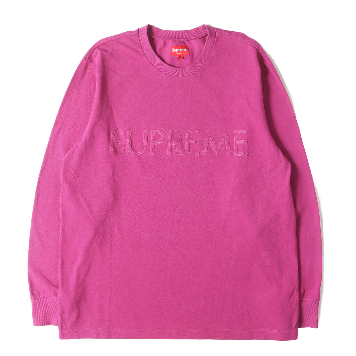 ブランドロゴ刺繍 ピケ ロングスリーブ Tシャツ(Pique Logo L/S Top)