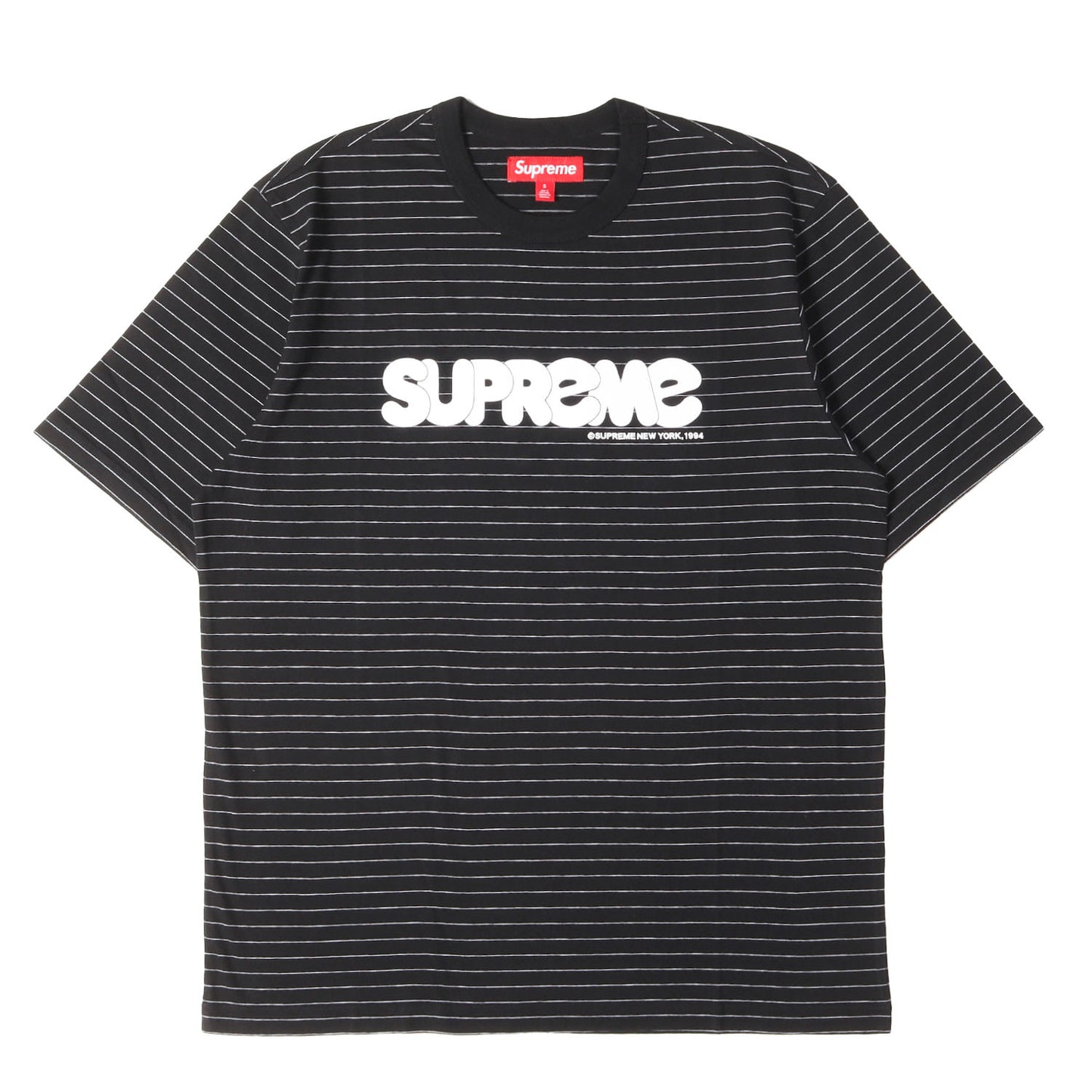 25SS フロッキープリント ボーダー Tシャツ(Bubble S/S Top)