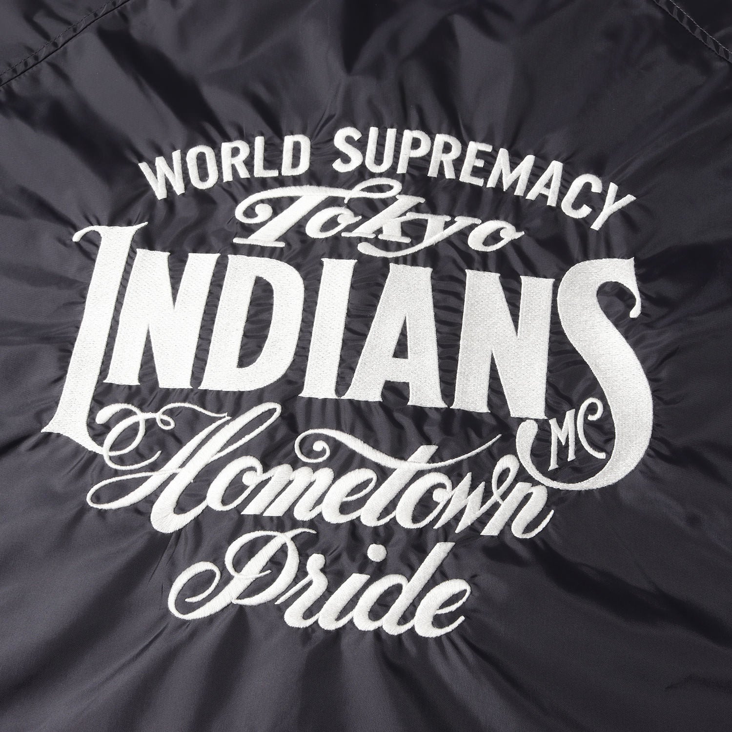 東京インディアンズ ブランドロゴ刺繍 ナイロン コーチジャケット